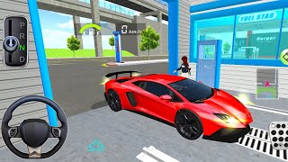 New Red Sports Car Parking In Car Wash Shop | 3D Driving Class | Best Android 3D Gameplay
