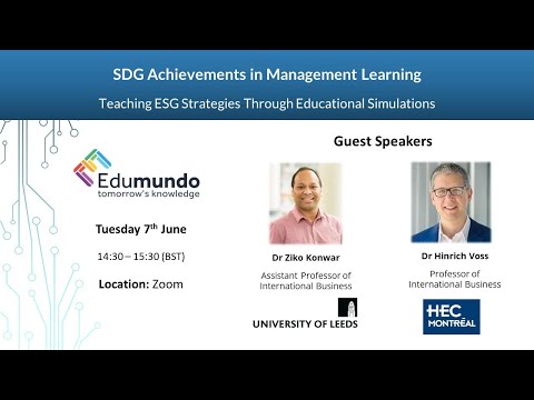Webinar Recording - SDG Achievements in Management Learning
