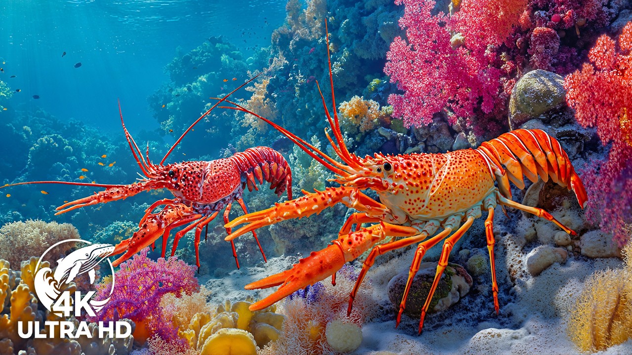 Аквариумное спокойствие 8K ULTRA HD — Прекрасные морские обитатели и успокаивающая музыка