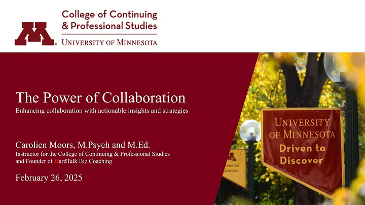 U of M Webinar | The Power of Collaboration