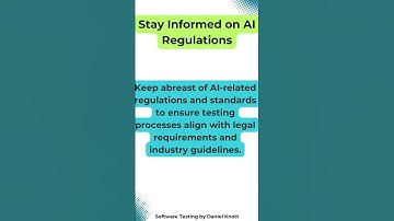 Stay Informed on AI Regulations #softwaretesting #aiintesting