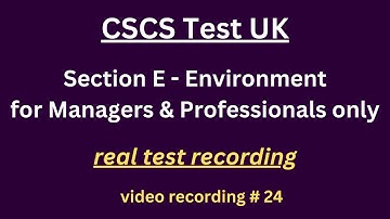 CSCS Card UK | CSCS Test 2024 | CSCS Test for MAP|#cscscard | #24 #environment #manager