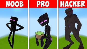 MINECRAFT NOOB vs PRO vs HACKER Minecraft Pixel art: Enderman / Animation