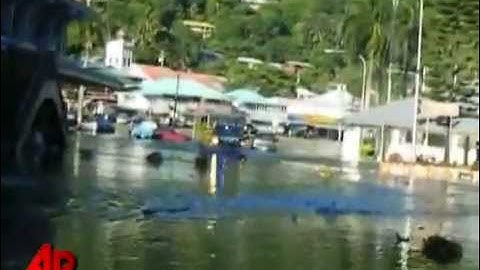 Raw Video:Tsunami after earthquake on 9 29 2009 Pacific area