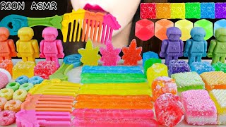 【ASMR】FROZEN LEGO CHOCOLATE,HAIR COMB,MAPLE KANTEN JELLY,FROZEN JELLY MUKBANG 먹방 EATING SOUNDS