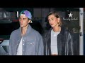 Justin Bieber &amp; Hailey Bieber Hold Each Other Close While Holding Hands As They Step Out For Dinner