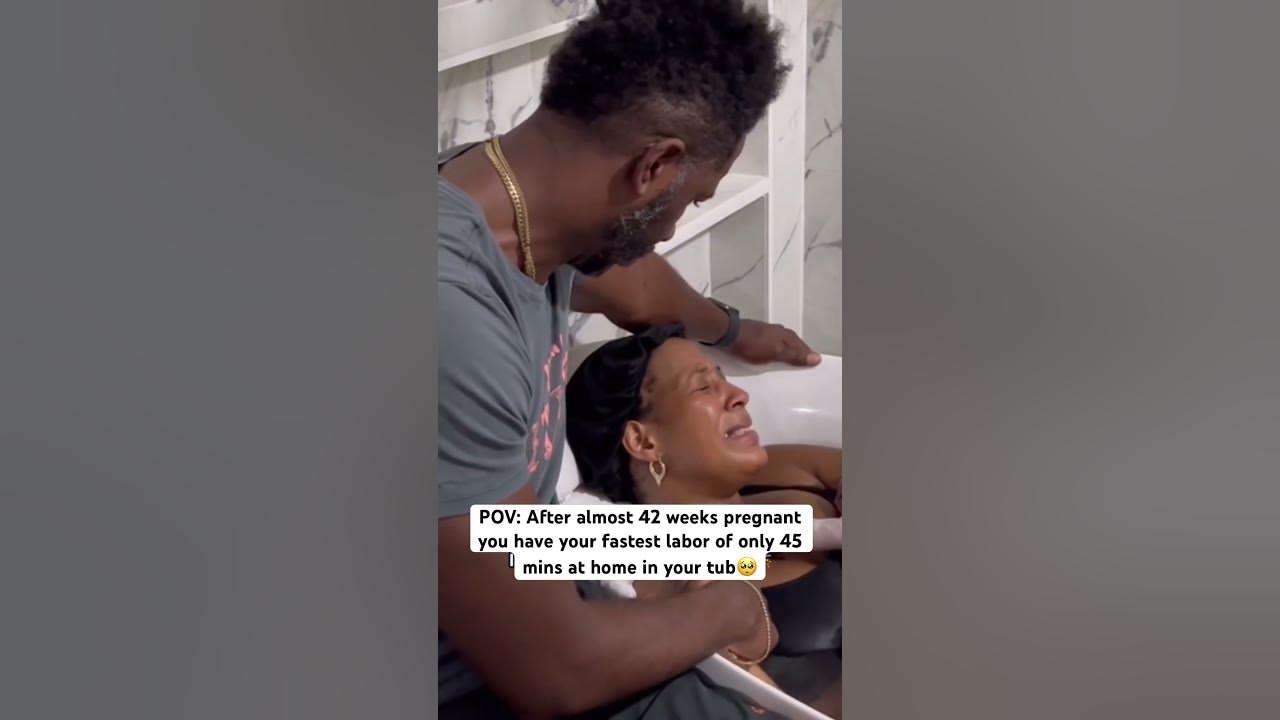 My 1st WATER BIRTH🥺 #homebirth #pregnancy #waterbirth #blacklove #couplegoals #marriedlife #family