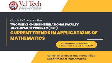 Online International Faculty Development Program on Current Trends & Application of Mathematics
