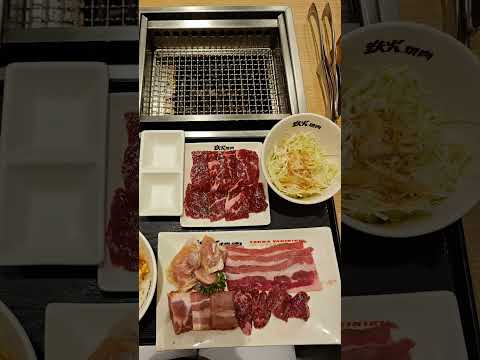鉄火燒肉微風北車店#橫膈膜#牛肋條#豬五花#麻油蛋#雞肉 #燒肉 #北車