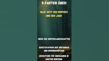 ULLR: der Gott der Germanen, Eigenschaften der germanischen Gottheit. #Germanen #Götter #ULLR