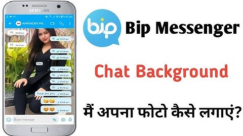how to set background photo in Bip Messenger chat screen | change bip messenger home screen photo