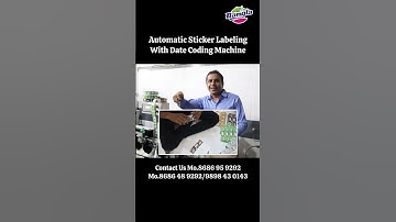 Sticker Labeling With Date Coding Machine / Sticker Labeling Machine / Date Coding Machine #shorts