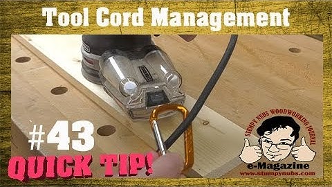 Stop tripping over your power tool cords! (Woodworking quick-tip)