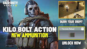 COD MOBILE KILO BOLT THERMITE RELOAD | HOW TO UNLOCK KILO BOLT THERMITE RELOAD CALL OF DUTY MOBILE