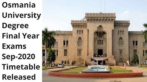 Osmania University Degree Final Year Exam
