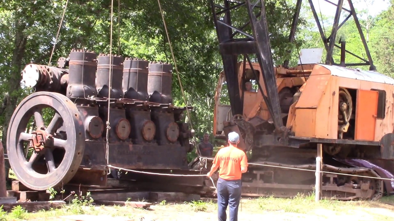 Moving the 22 Ton Fairbanks Morse 32E Diesel Engine