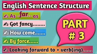 English Sentence Structure English Spoken Rules By Shamima Hoque Part 3
