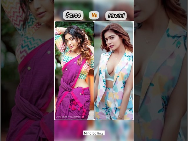 Vijay Tv Serial Heroines Saree's Vs Model Dress...|| #vijaytv #actress #saree #model class=