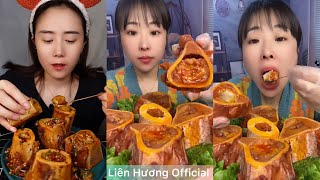 thánh ăn tủy xương siêu cay - asmr mukbang bone marrow - 牛骨髓, 牛肉の骨髄, 쇠고기 골수 #1014