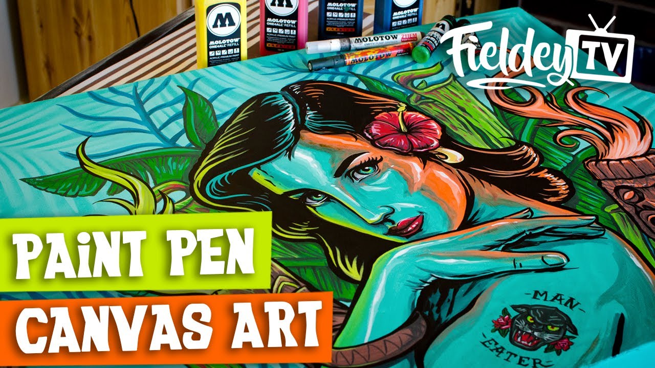 How To Use Paint Markers And Spray Paint On A Canvas Sub Espa ol 