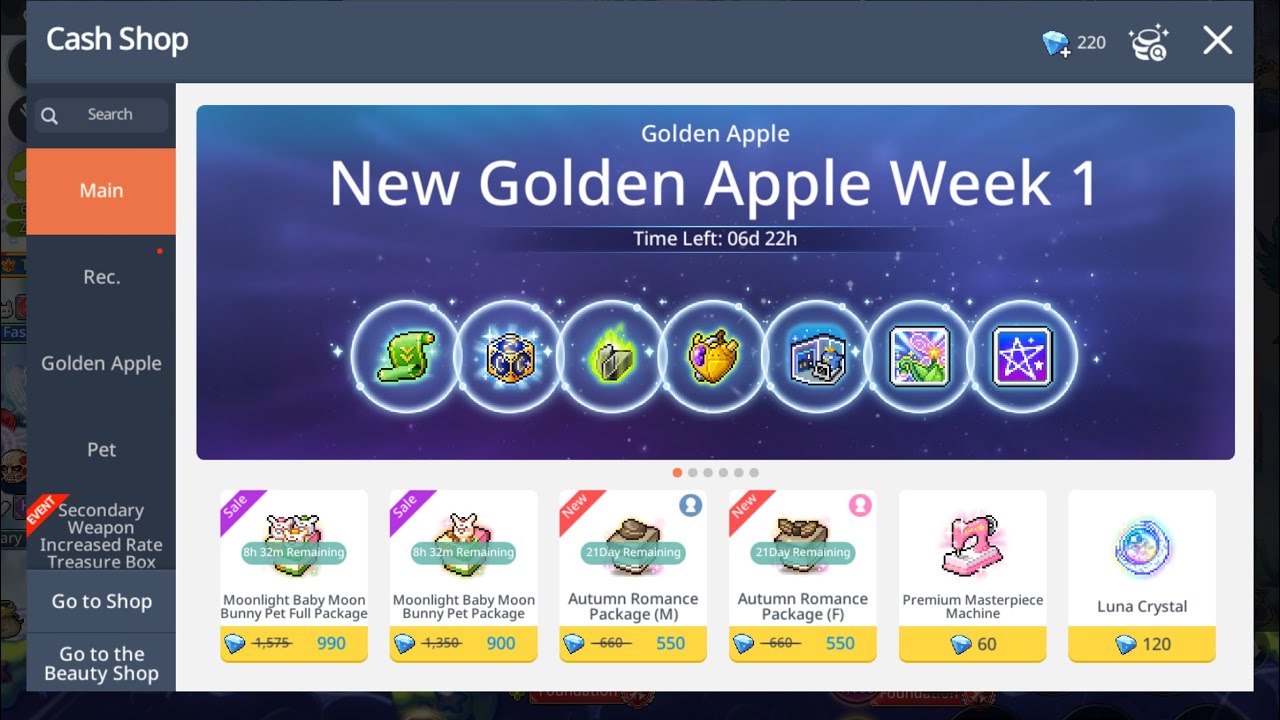 Maplestory M 900x13 Golden Apple (01.10.2022) YouTube