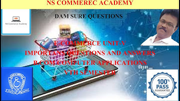 E COMMERCE IMP5 - E-COMMERCE -5TH SEMESTER - B.COM COMPUTER APPLICATIONS - O.U