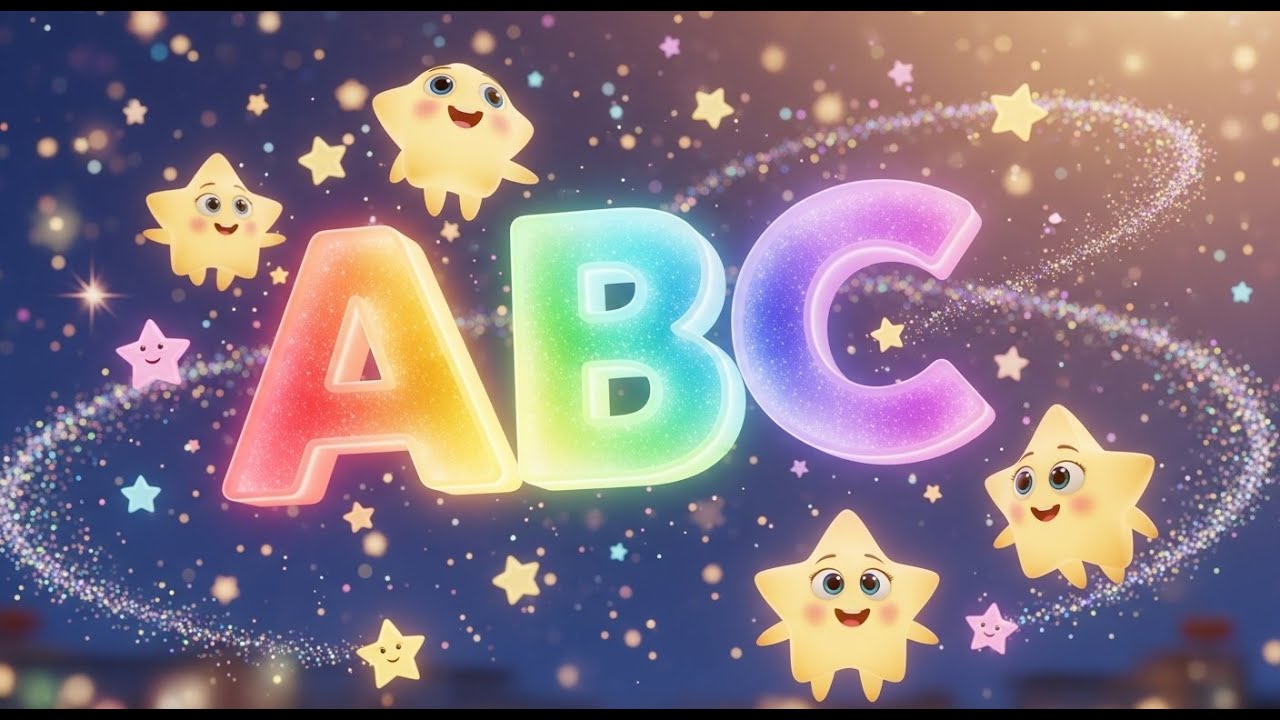 Rainbow ABCs with Sparkling Stars 🌈 ⭐ | Alphabet Song for Kids | Learn ...