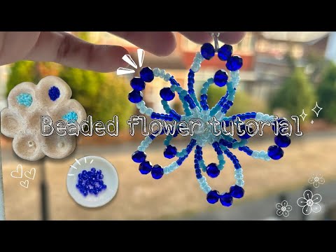 Beaded Flower Tutorial Easy DIY Beaded Keychain