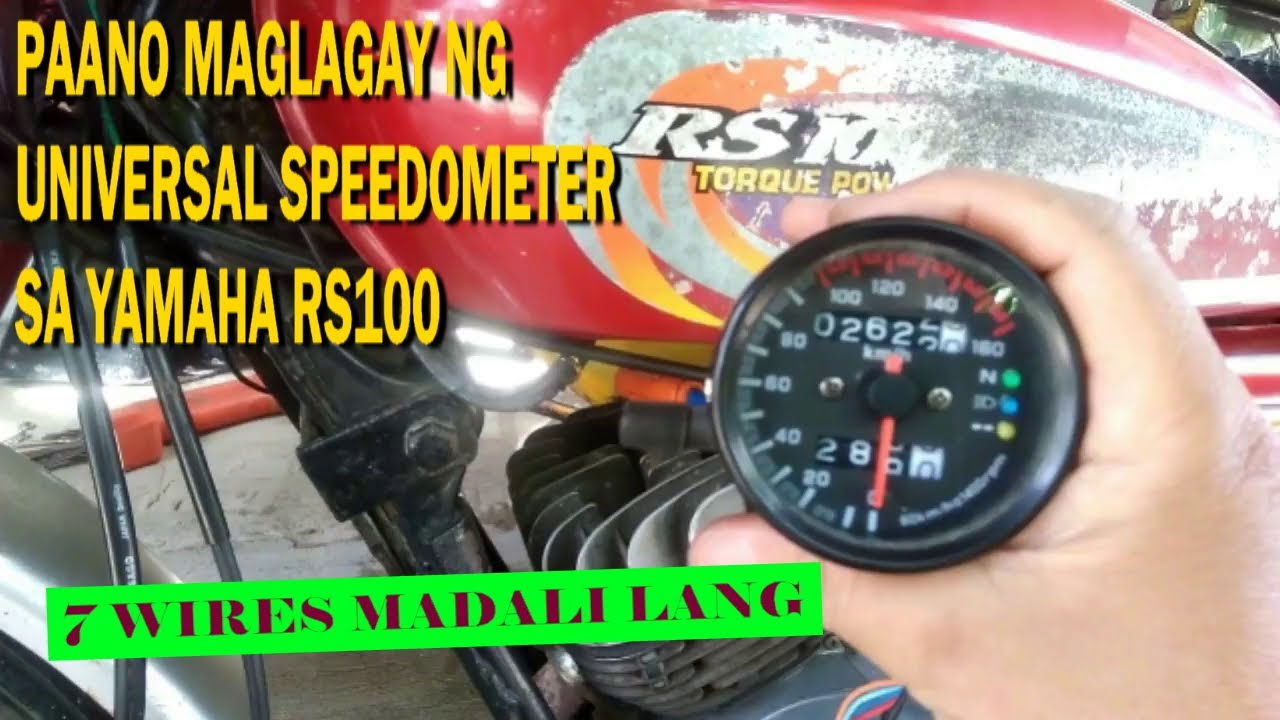 PAANO MAGLAGAY NG UNIVERSAL SPEEDOMETER SA YAMAHA RS100 I Do-It-Yourself Vise MotoVlog
