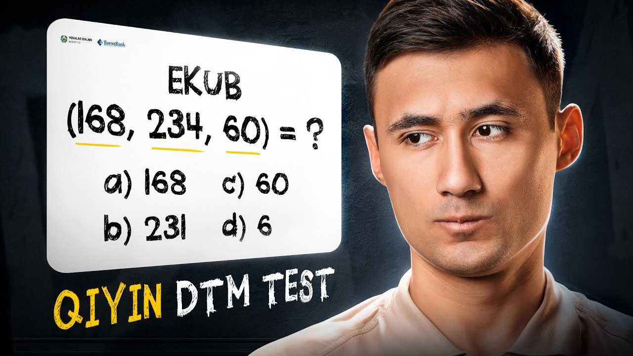 6-sinf matematika testlari, hamma javoblari bilan | #8