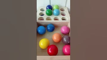 Color Sorting Wooden Balls, ASMR #relaxing #shorts