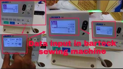 Juki LK 1900 B SS How the data is input from the barteck sewing machine
