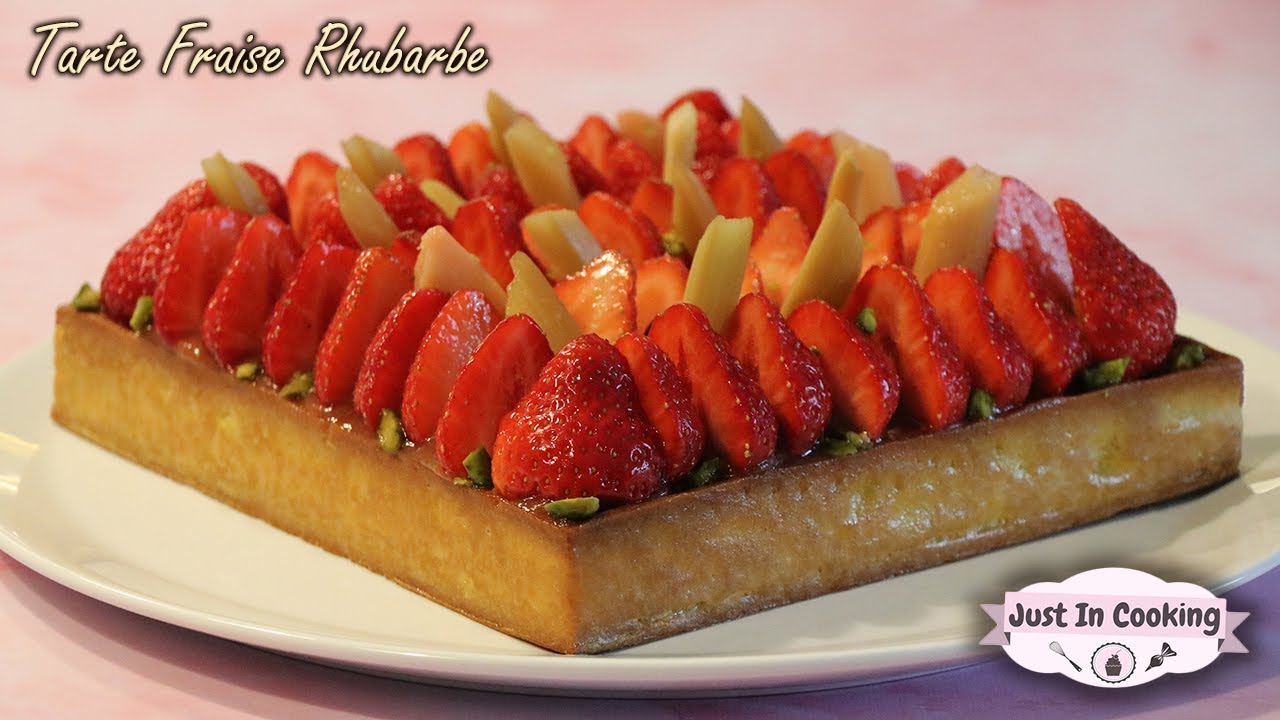 Recette de Tarte Fraise Rhubarbe Amande