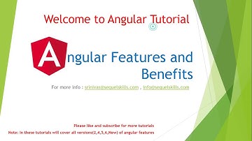 angular 7  tutorial - 3 - features and benefits