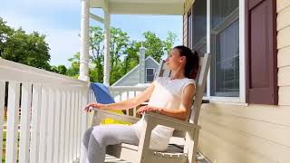 Psilvam Patio Rocking Chair, Poly Lumber Porch Rocker with High Back Review