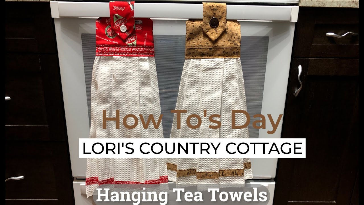 How To Make Hanging Kitchen Towels (2 Ways - Gathered Or Folded) ⋆ Hello  Sewing