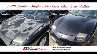 Pontiac Sunfire with Severe Clear Coat Failure and Faded Car Paint