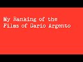 My Ranking of the Films of Dario Argento