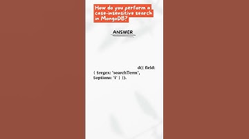 How Do You Perform a Case-Insensitive Search in MongoDB? #shorts #ytshorts #codewithchitra