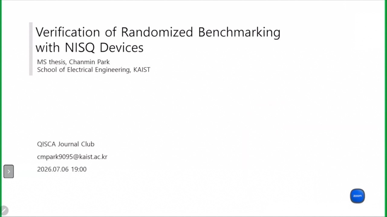 [JC] Verification of Randomized Benchmarking with NISQ Devices