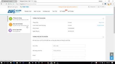 Đổi mật khẩu nick VTC / CF mà không cần mã OTP xác minh NEW - 2018