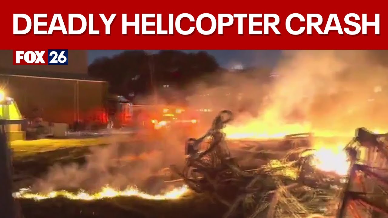 LIVE: Wreckage of Houston helicopter crash