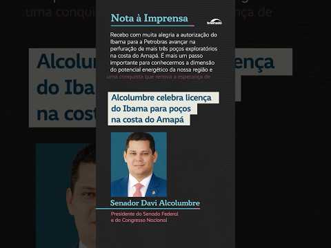 Alcolumbre celebra licença do Ibama para poços na costa do Amapá #shorts