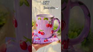 🍒 Cement Craft Magic ✨ #diy #cementcraft #coaster #handmade #shorts