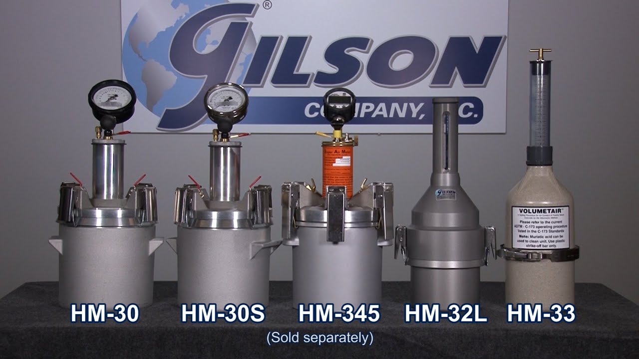 Gilson Concrete Air Meters (HM30, HM30S, HM345, HM32L, HM33) YouTube