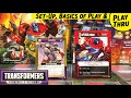 How to play transformers deck building game with setup and solo playthrough