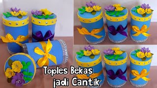 Menghias Toples Lebaran||Toples kue||Merubah toples bekas jadi seperti baru@TamtamArtandCraft