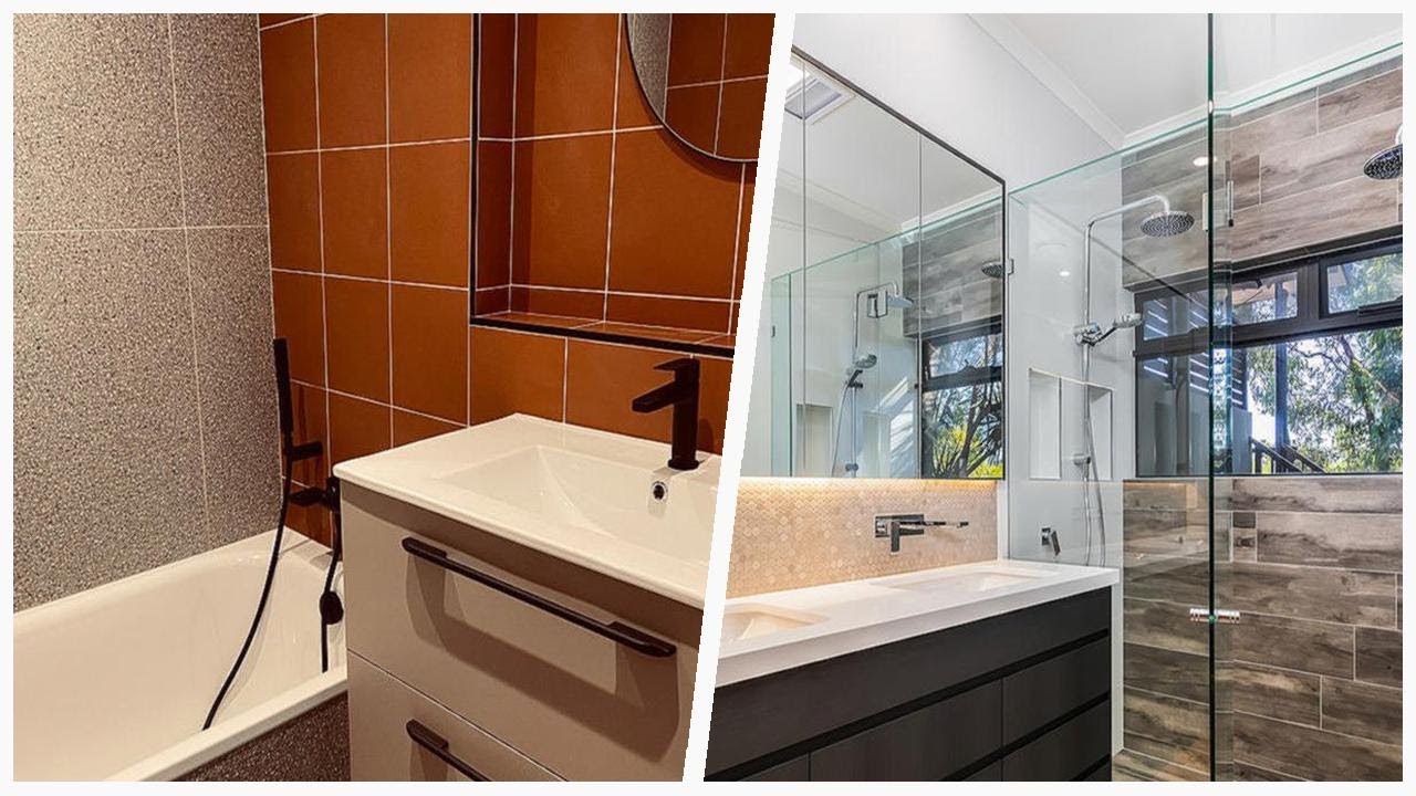 75 Orange Tile Gray Floor Bathroom Design Ideas You'll Love 🌈