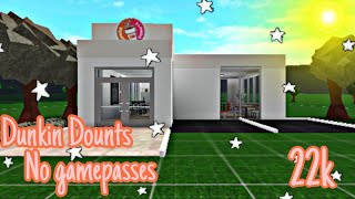 How to build a Dunkin Donuts in bloxburg/No gamepass/Speedbuilt/22k