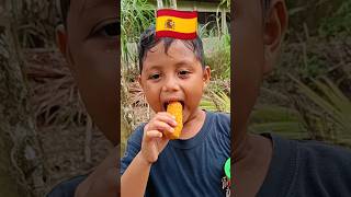 MAKAN SESUAI WARNA BENDERA SPANYOL #shorts